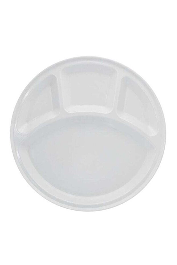 4-Partition Dinner Plate White 33cm