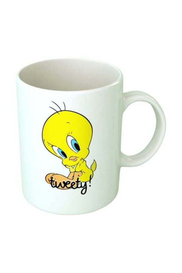 Tweety Printed Mug White/Yellow