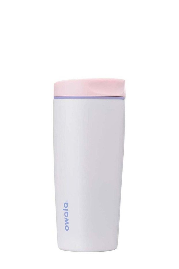 Owala SmoothSip Slider Insulated Stainless Steel Coffee Tumbler, Reusable Iced Coffee Cup, Hot Coffee Travel Mug, BPA Free 20 oz
