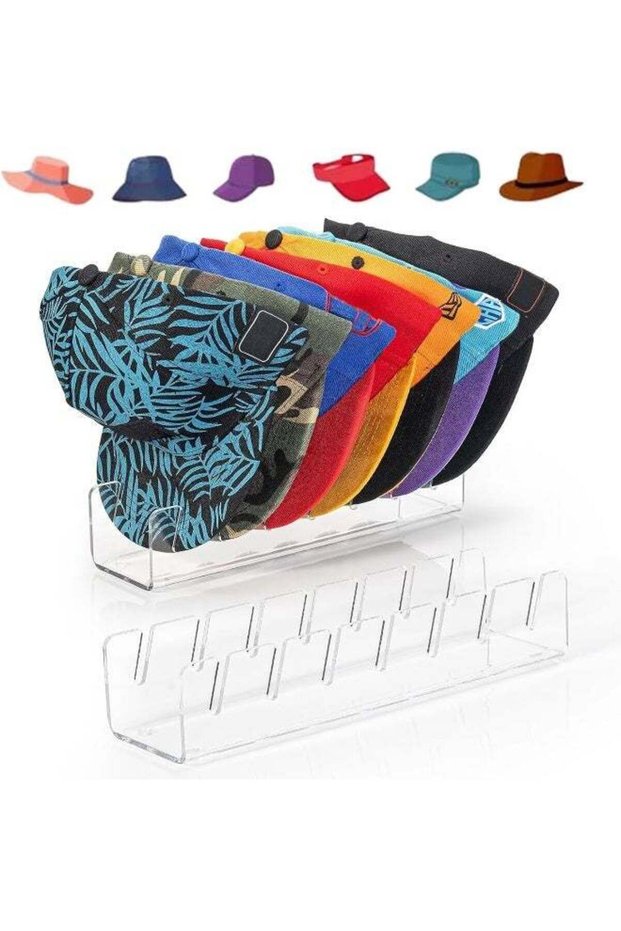 Pack Of 2 Acrylic Cap Holder, Hat Stand For Baseball Caps