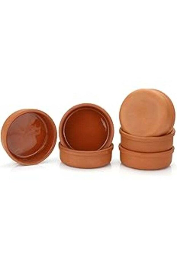 Clay Cooking Pots, 4.5" Terra Cotta - Rustic Pan for Turkish, Indian, Spanish, Mexican Cazuela Dish