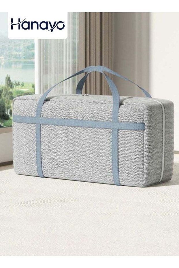 Storage Bags Dust Proof Foldable Closet Organizers Storage Containers with Handle Storage Containers for Bedding Comforters(Grey)