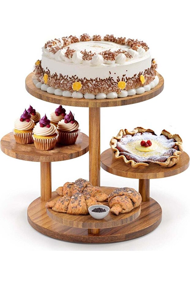 4 Tier Cake Stand for 50 Cupcakes, Stand for Desserts, Cakes, Doughnuts, Fruit Cake Stand and Pretz