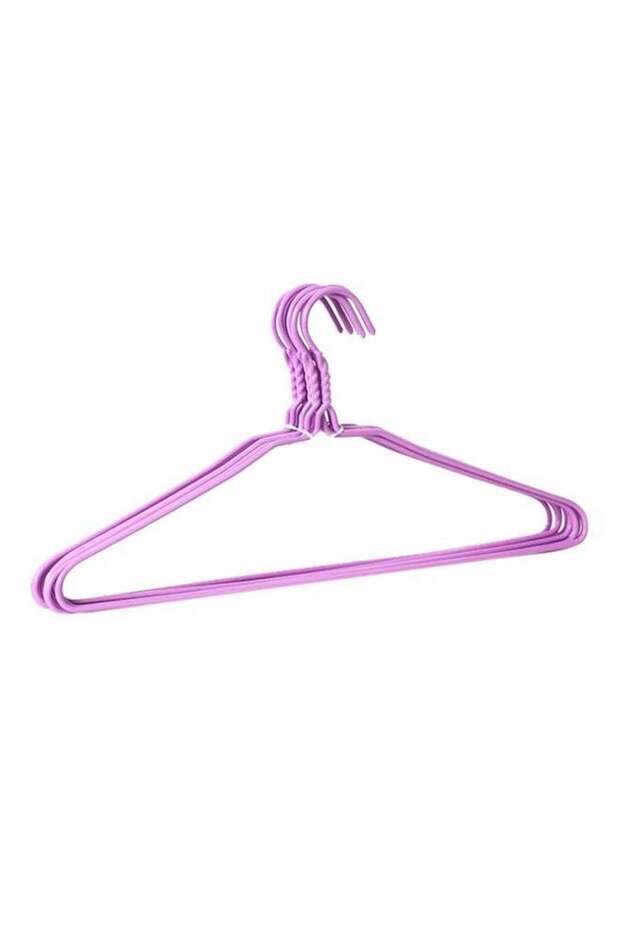 10-Piece Hanger Set Purple 42x21cm