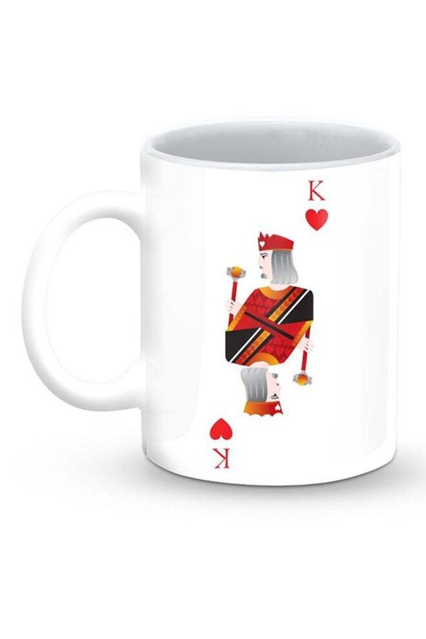 Premium King Of Hearts Designer Mug White/Red