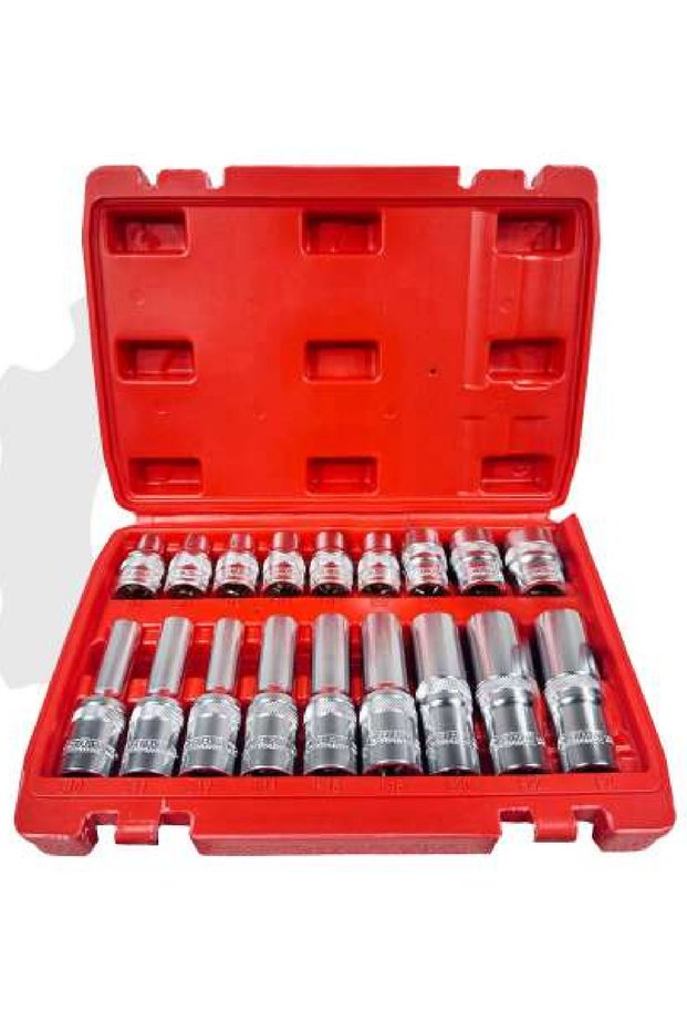 Arm Professional 18 Piece 1/2 Inch Long and Short E-Torx Socket Set