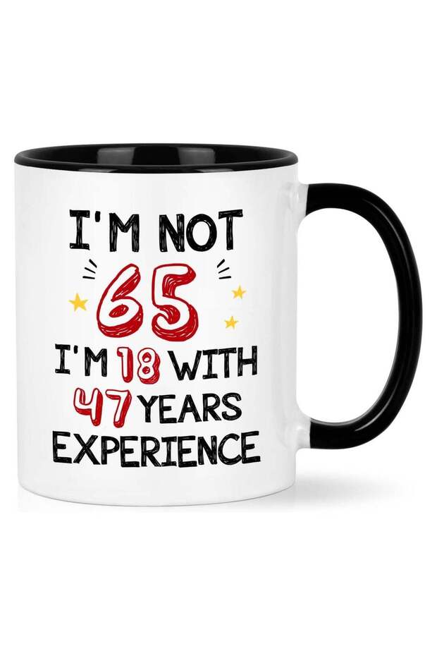 65th Birthday Gifts for Women Men, I'M Not 65 Mug, 65th Birthday Gift Ideas, 65th Birthday Coffee Mug, Happy 65th Birthday Gifts for Grandma, Grandpa, Mom, Dad, Friends, Family