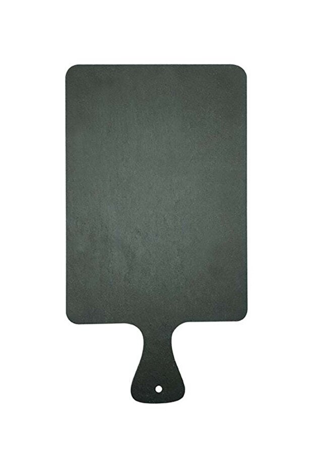 Rectangle Slate Plate With Paddle Grey 19x11cm