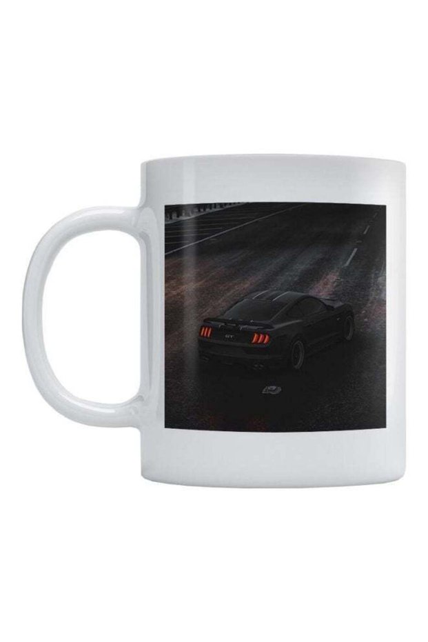 Mustang Car Printed Mug White/Black