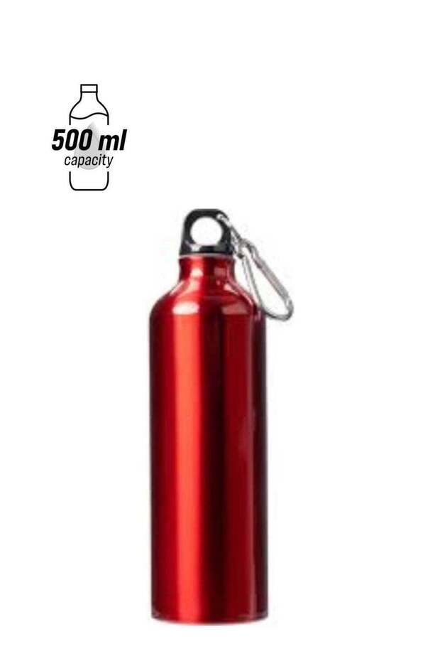 Vacuum Insulated Sports Water Bottle with Leak Proof Sealing Lid, Large Capacity Water Bottles for Gym Cycling Hiking Climbing Traveling, BPA Free (500ml) 21x6.5x6.5Cm (RED)