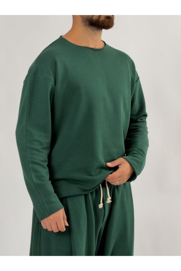 Oversize Green Men's Sweatshirt Coc3435