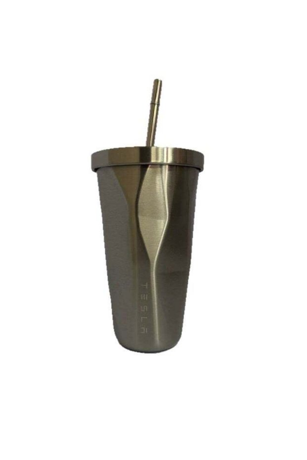 Tesla diamond shaped straw cup 304 stainless steel coffee cup car cup insulated water cup