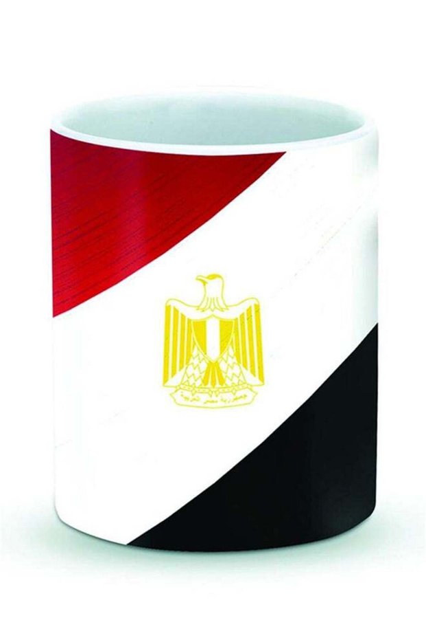 Premium Flag Of Egypt Designer Mug Black/White/Red 325ml