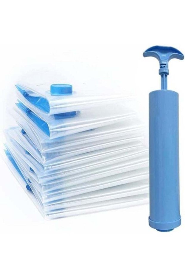 3-Pack Vacuum Storage Bags with Air Pump, Premium Airtight Compression Organizer for Clothes, Bedding & Pillows