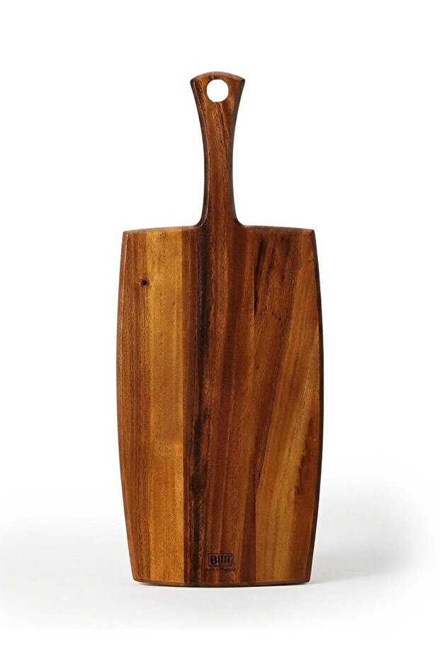 Billi Wooden Rectangular Paddle Board, Brown – Natural Serving Board for Cheese, Bread, Pizza, Appe