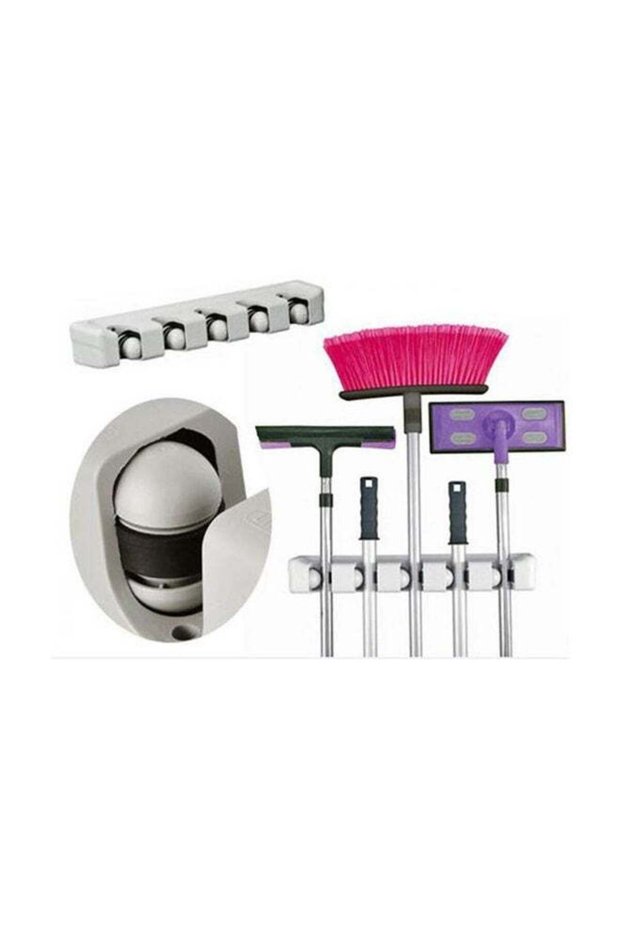 Mop And Broom Holder Wall Mount Grey 380grams