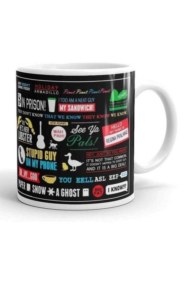 Friends Tv Show Mug| White Ceramic Coffee Tea Mug, 11oz| Gift for Friends Fans