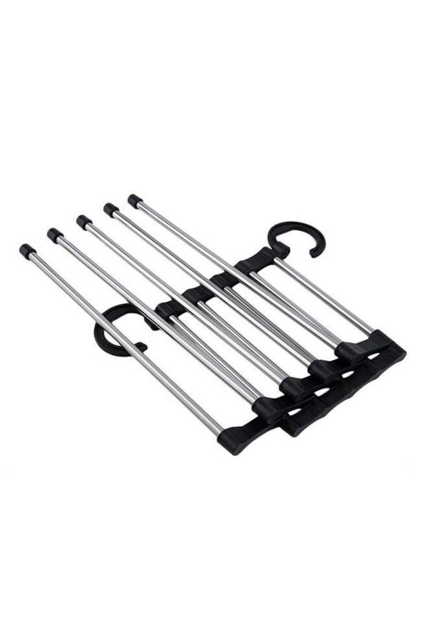 Trouser Hanger Closet Organizer Silver/Black 34x14.5x7cm