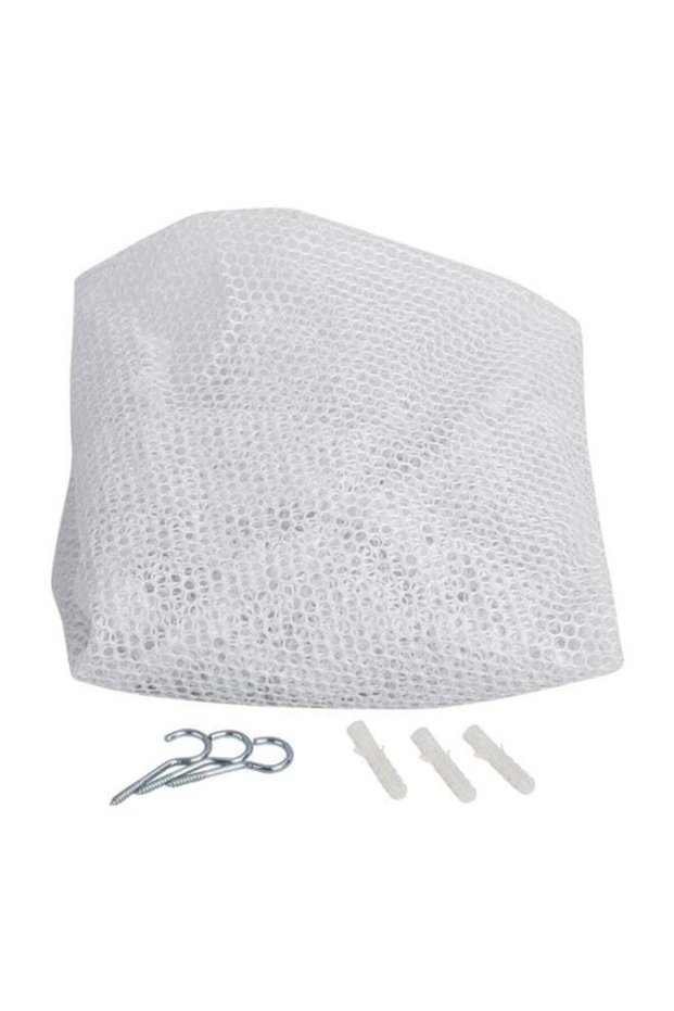 Hammock Net Stuffed Plush Organizer Storage Bag White