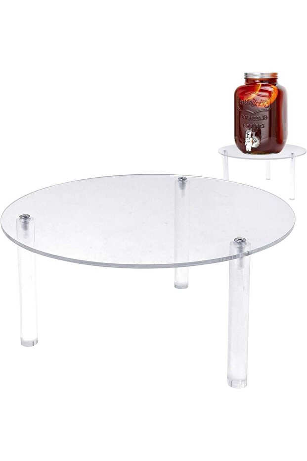 ARS® Drink Dispenser Stand - Clear Acrylic Holder for Beverage Dispenser, Fits Max 7.8 Inch Diamete