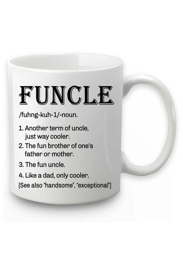 Funcle Mug Funny Uncle Mug Funcle Coffee Mug Funcle Like a Dad Mug Birthday Father's Day Gifts for Uncle from Niece and Nephew Funny Coffee Mug for Uncle