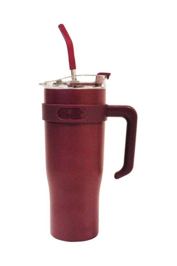 Tumbler with Straw 40oz - Triple Wall Vacuum Insulated Tumbler - Insulated Smoothie Cup - Stainless Steel Tumbler - Reusable Tumbler with Lid - Powder Graphite - Premium Quality