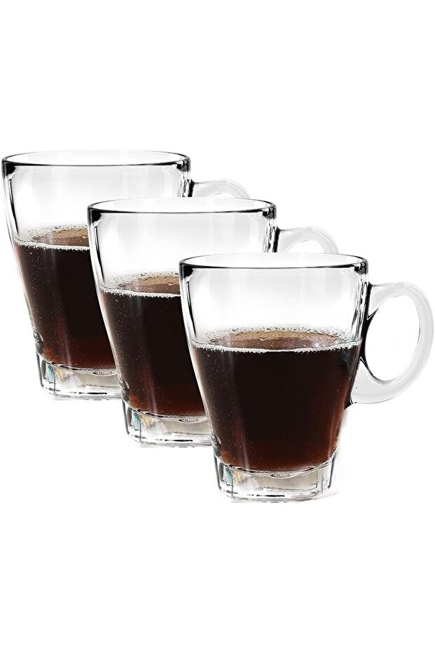 Ocean Caffe Americano Mug, 355 Ml, Set Of 3, P0244003, Espresso Cup, Tea & Coffee Cup, Cappuccino Cup, Latte Glass