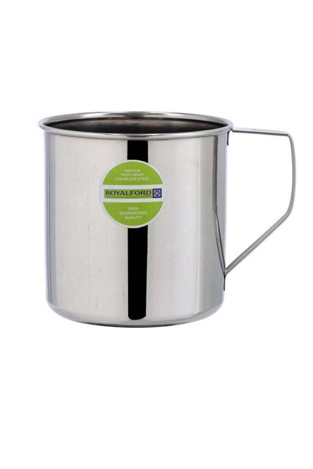 Royalford 9 cm Stainless Steel Rainbow Mug | Strong Handle, 100% Food Grade, 9x8x7cm | Ideal for Coffee, Tea, Milk and Water | Silver | RF10145 Silver 9 x 8 x 7cm