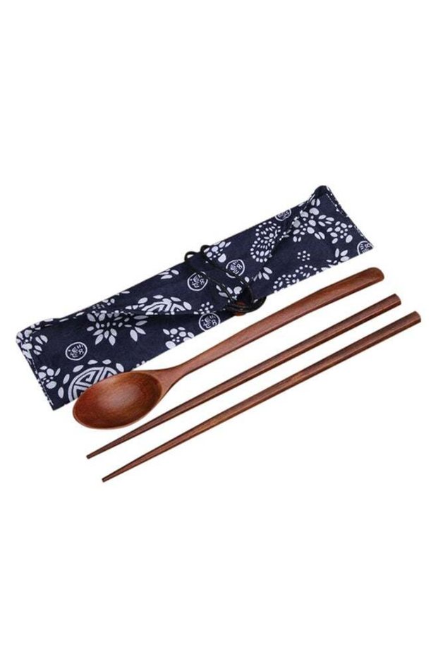 Cutlery Sets Chopsticks And Spoons Brown