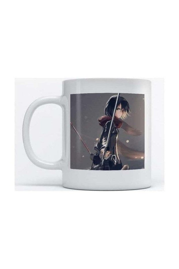 Printed Attack On Titan Anime White Ceramic Coffee Mug