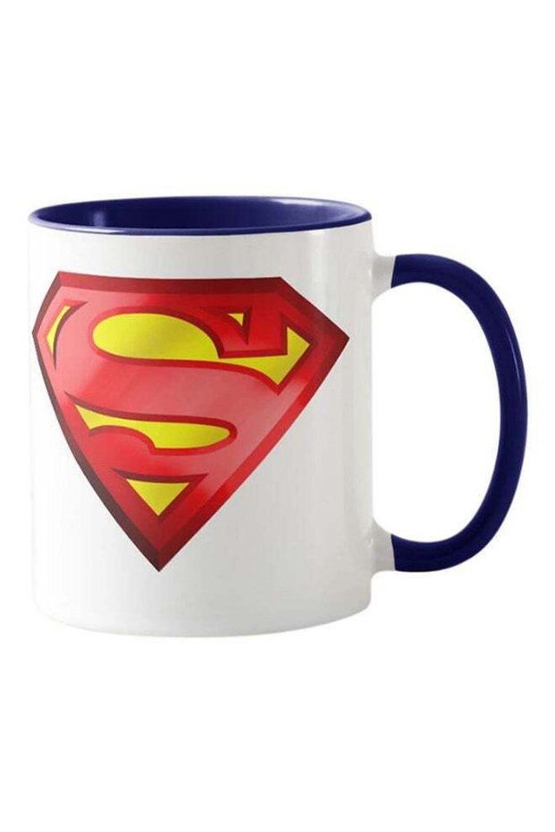 Superman Design Mug White & Blue