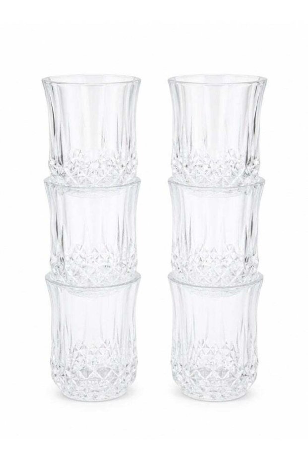 Set of 6 Premium Glass Tumblers – Crystal Lattice Design for Water, Juice, and Cocktails
