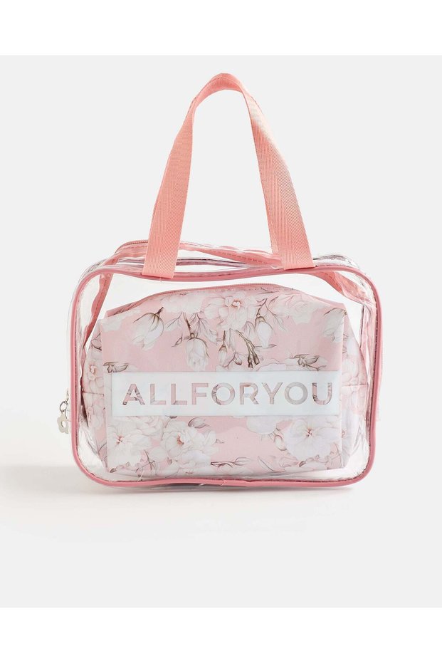 Women Assorted Floral Print 2 Piece Cosmetic Bag Set