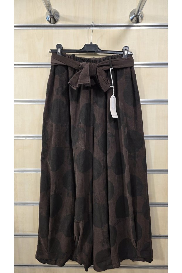 Italian Slim Velvet Trousers Polka Dot Pattern Baggy Model