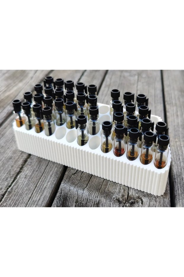 Large Perfume Sample Bottle Stand – Perfume Tester and Mini Bottle Organizer