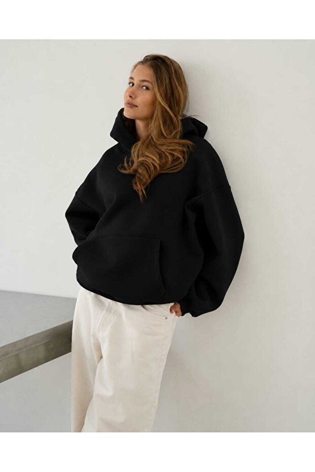 3 Yarn Combed Cotton Hooded Sweatshirt Lk5