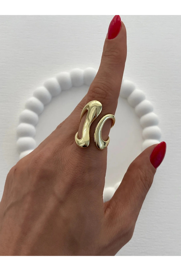 Special Series Abstract Design Adjustable Gold Ring