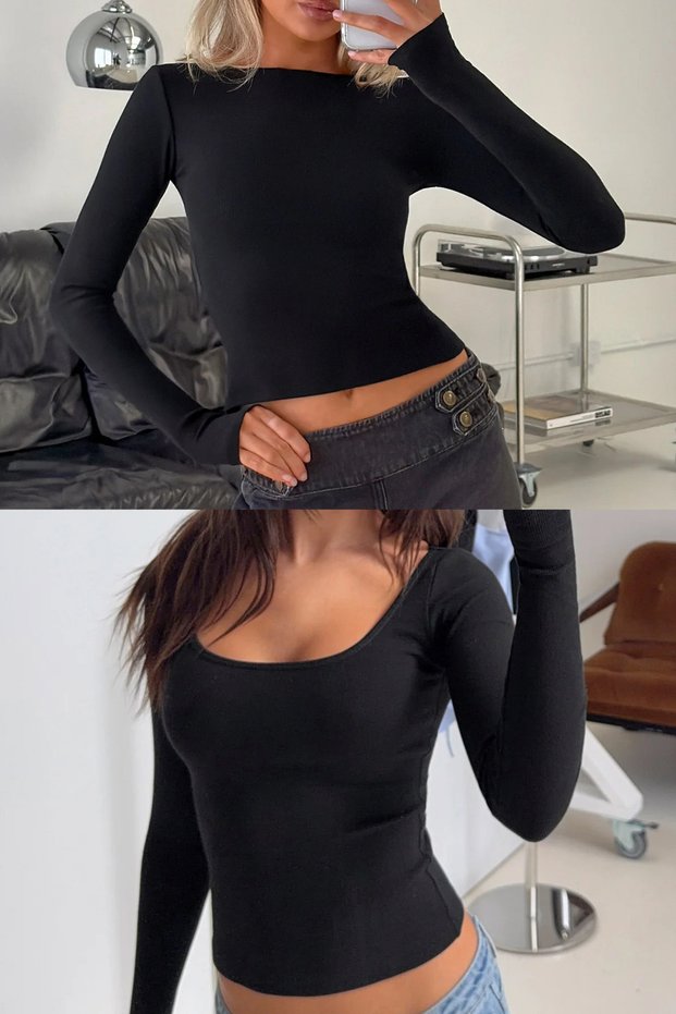 100% Cotton Double-Sided Wearable Long Sleeve Flexible Women's Blouse