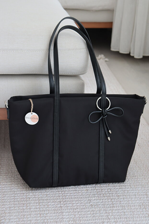 Bow Detailed Large Internal Volume Shoulder and Arm Bag Briefcase Notebook Bag En45 Size30