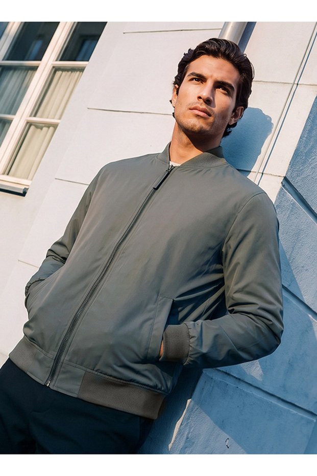 Smart Bomber Jacket with Pockets