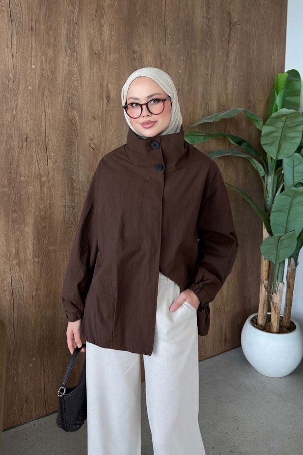 Parachute High Collar Trench Brown