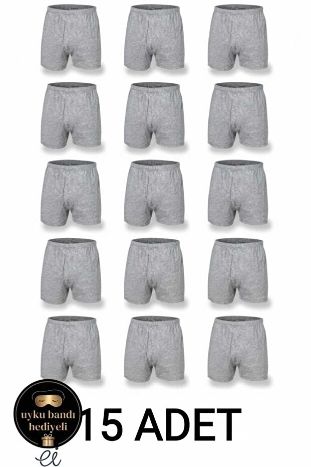 Pack of 15 100% Cotton Comfortable Fit Men's Long Boxer Briefs Set - Custom Made with Sleep Band as a Gift