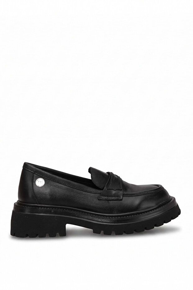 D26Ka-7360 Women's Genuine Leather Casual Shoes Black