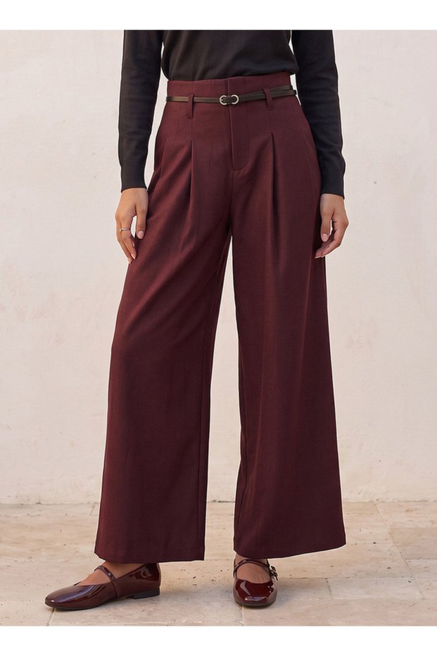 Youth Wide Leg Trousers with Belt