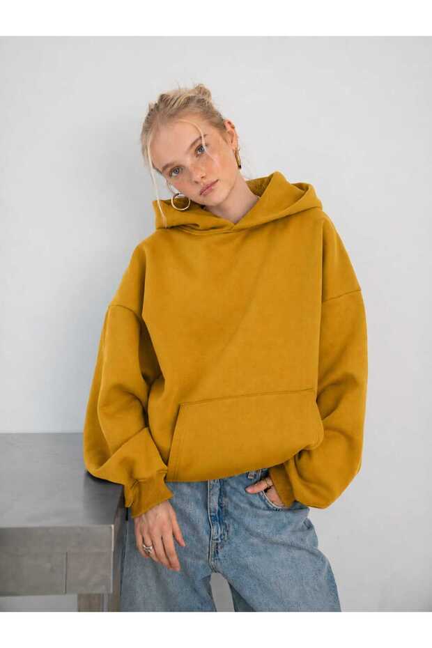 3 Yarn Combed Cotton Hooded Sweatshirt Lq4