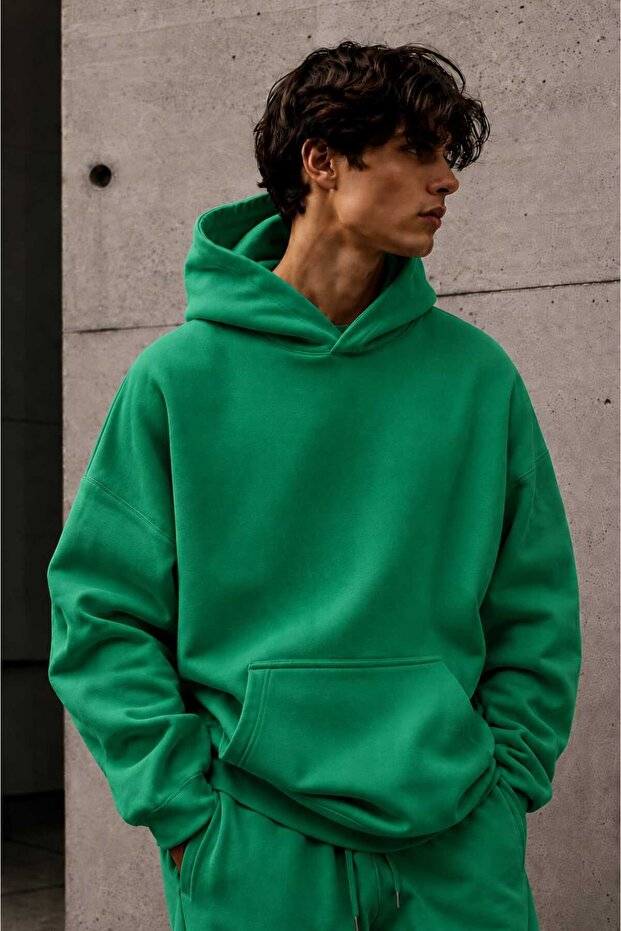 3 Yarn Combed Cotton Hooded Sweatshirt Lr1