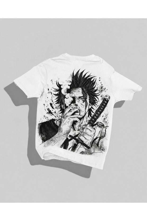 Toji Fushiguro Jujutsu Kaisen Anime T-Shirt – Black and White Manga Printed Oversized Unisex T-Shirt