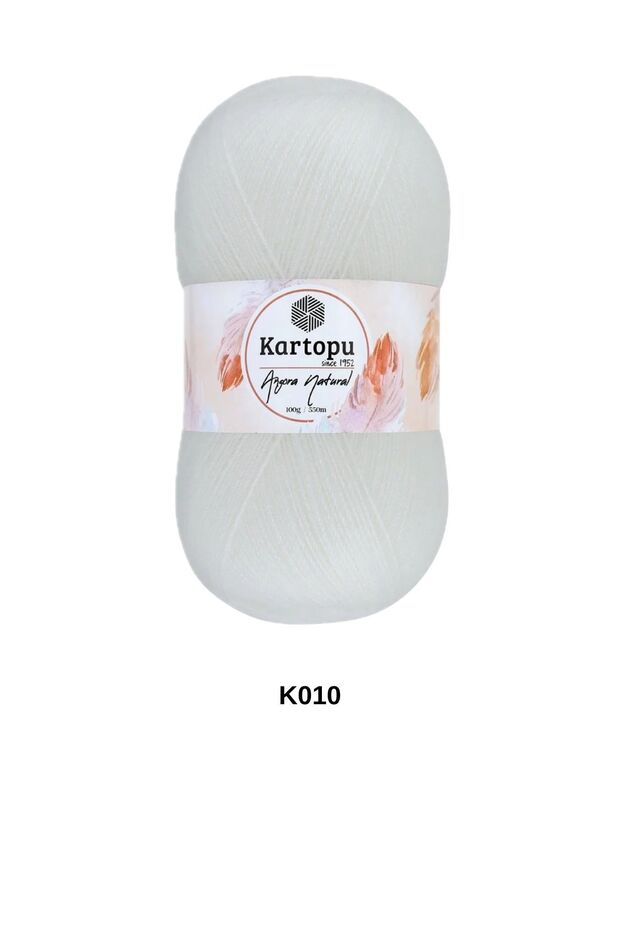 1 Piece Kartopu Angora Natural 100 Grams 550 Yards Natural Shawl Blouse Cardigan Vest Hand Knitting Yarn Color: K010