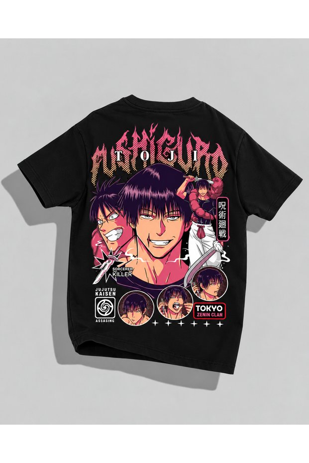 Toji Fushiguro Anime T-Shirt – Jujutsu Kaisen Oversized Unisex Printed T-Shirt