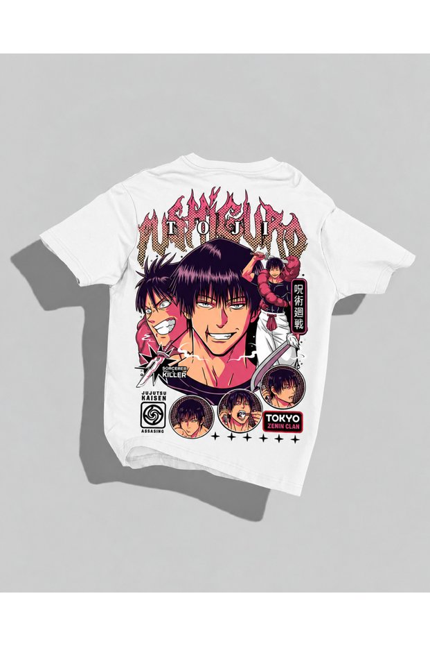 Toji Fushiguro Anime T-Shirt – Jujutsu Kaisen Oversized Unisex Printed T-Shirt
